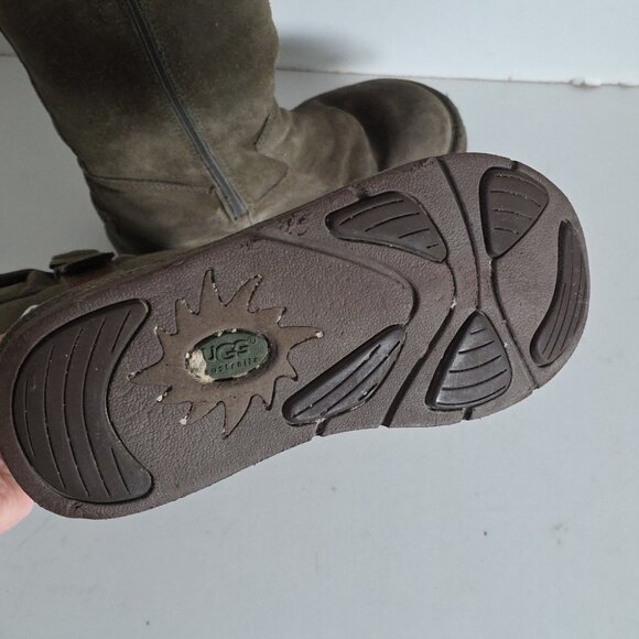 UGG | Retro Cargo Boots in olive green suede Sz 6 - Picture 7 of 8